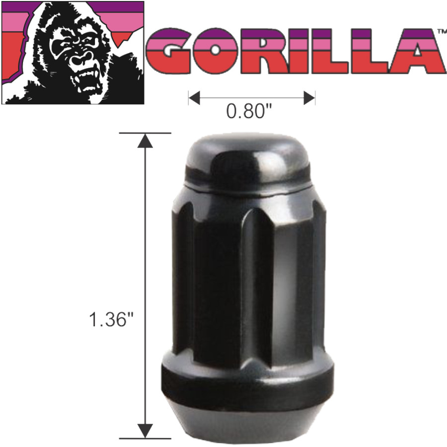 Ecrou Roue Gorilla 12mm X 1.50black Chrome Accor