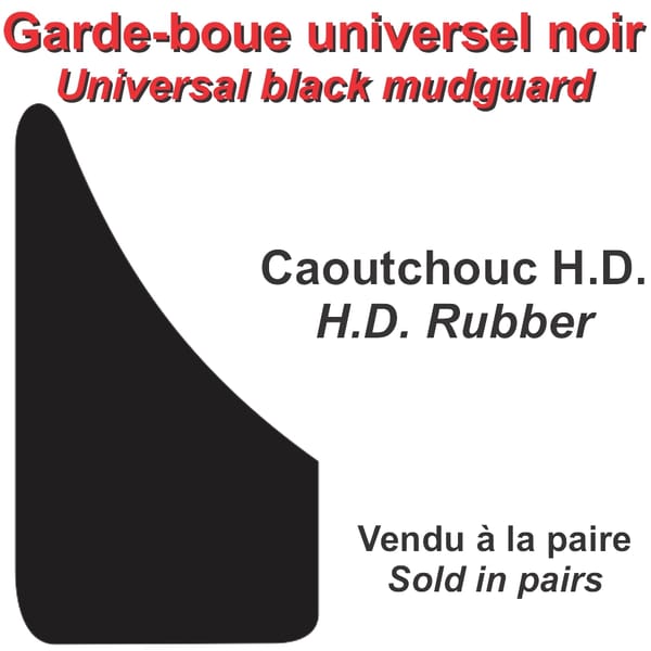 Garde Boue,caout Noir, 1 1''x17''