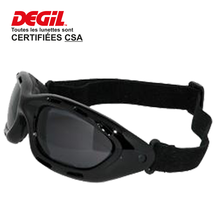 Lunette Avec Bande Ajust ,gris