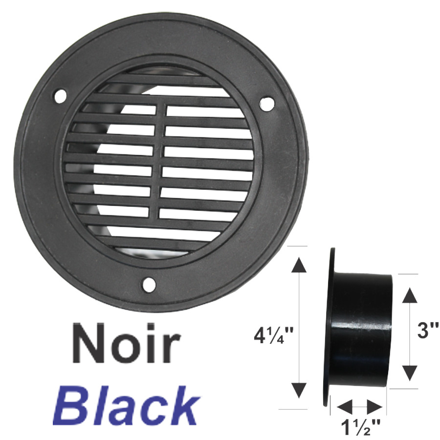 Prise D'air Inter.,plast .noir
