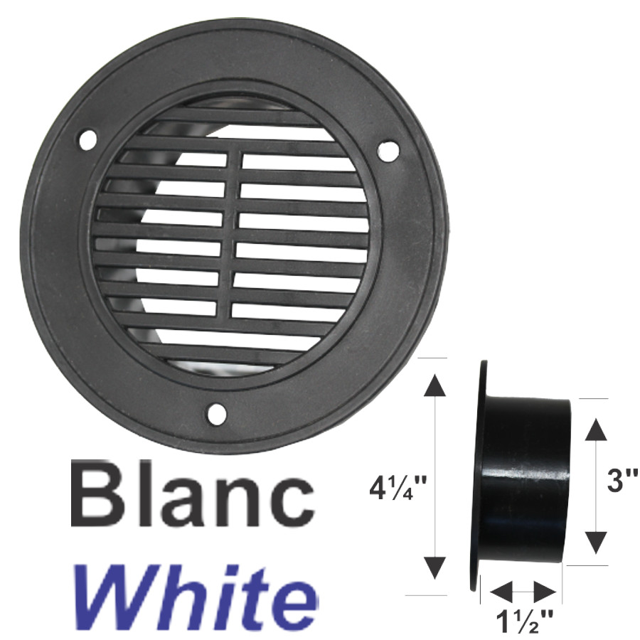 Prise D'air Inter.,plast .blanc