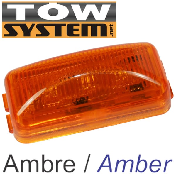 Led 2''1/2,rectangulaire Jaune
