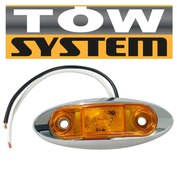 Lum. Position+chrome 2led Ambre1''3/8 X 3-1/2''