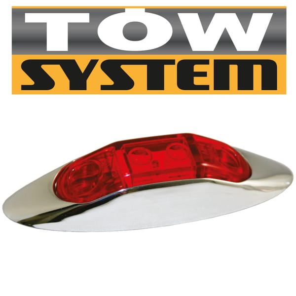 Lum. Position+chrome Led Rouge1''3/8 X 3-1/2''
