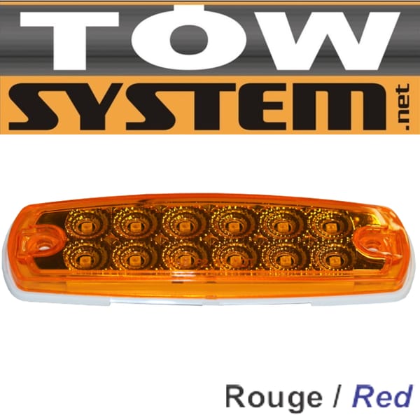 Lumiere Position 12led R Ouge1''1/2 X 5''