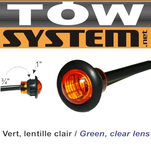 Lum. Posi. Ronde Led Clair /Vert