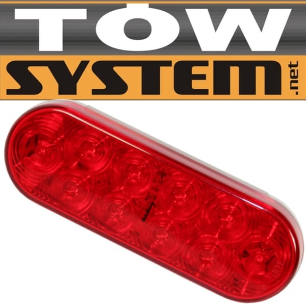 Lumiere 10 Led 6'' Oval R Ouge