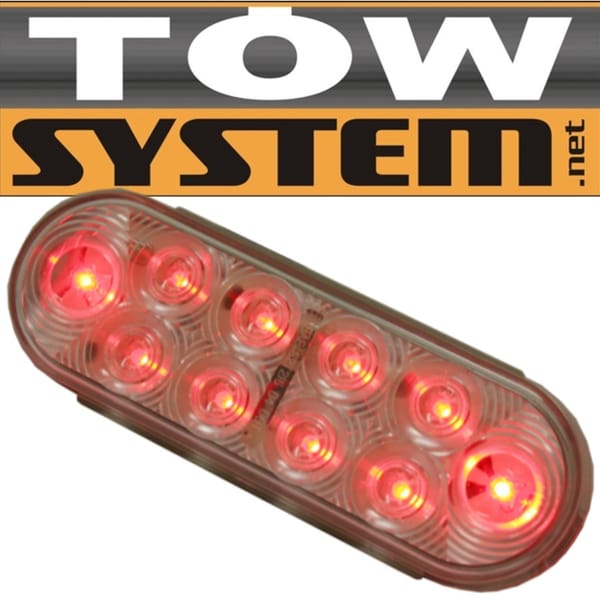 Lum. Ovale Led Rouge (Fon D Bl.)