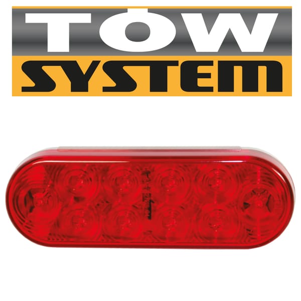Lumiere 10 Led 6'' Oval R Ouge