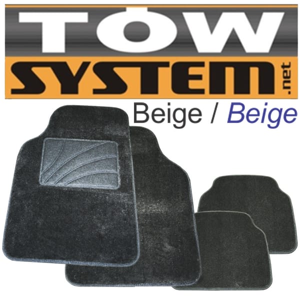 Ens.4 Tapis Lance, Beige Avant 27''x 18'' Arr. 18''x