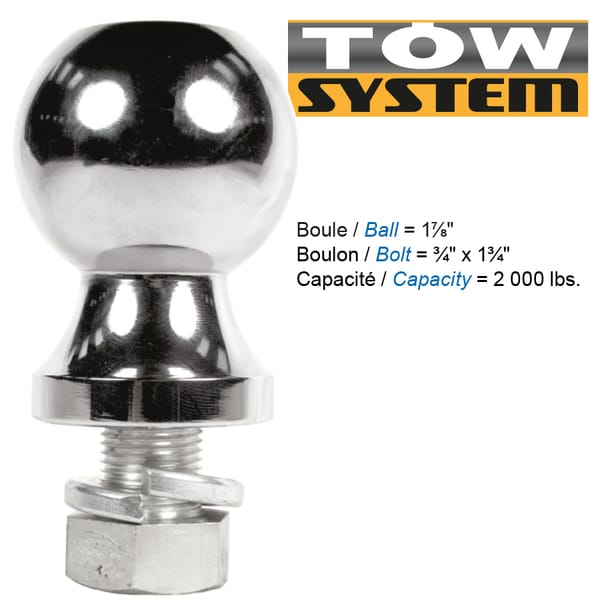 Boule 1''7/8, Boulon 3/4'' ,2000L