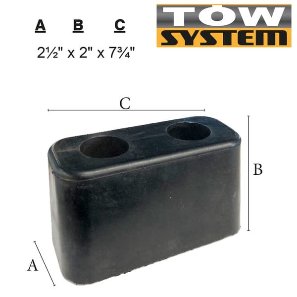 Pare-Choc En Caoutchouc2 -1/2''x2''x 7-3/4''4
