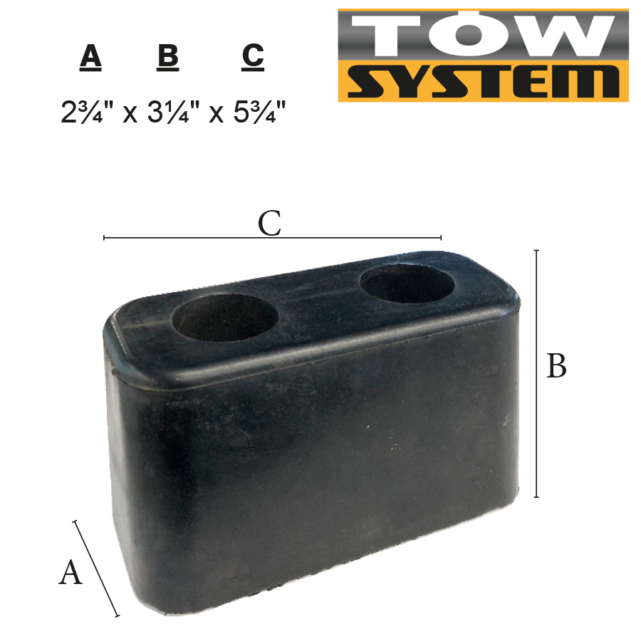 Pare-Choc En Caoutchouc2 ''3/4 X 3-1/4''x 5-3/4''