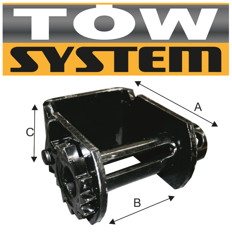 Treuil Noir Tres Profond Rail En U, Wll 5500lbs
